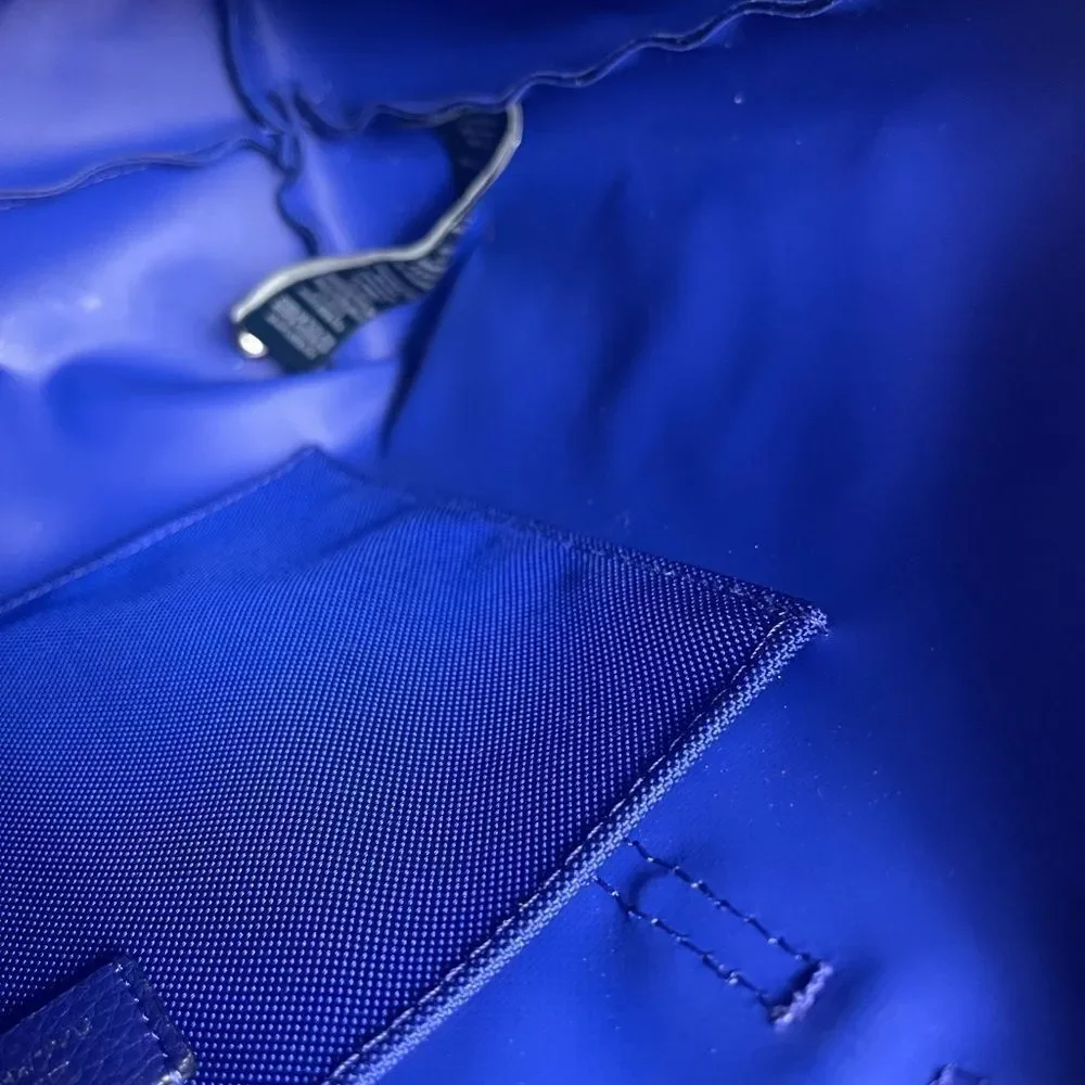 Lauren Ralph Lauren Nylon Royal Blue Medium tote synthetic straps & trim .